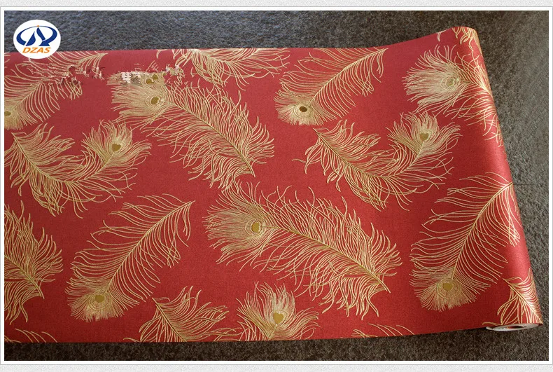 

The red blue feather hall corridor TV box background ZMH wall paper