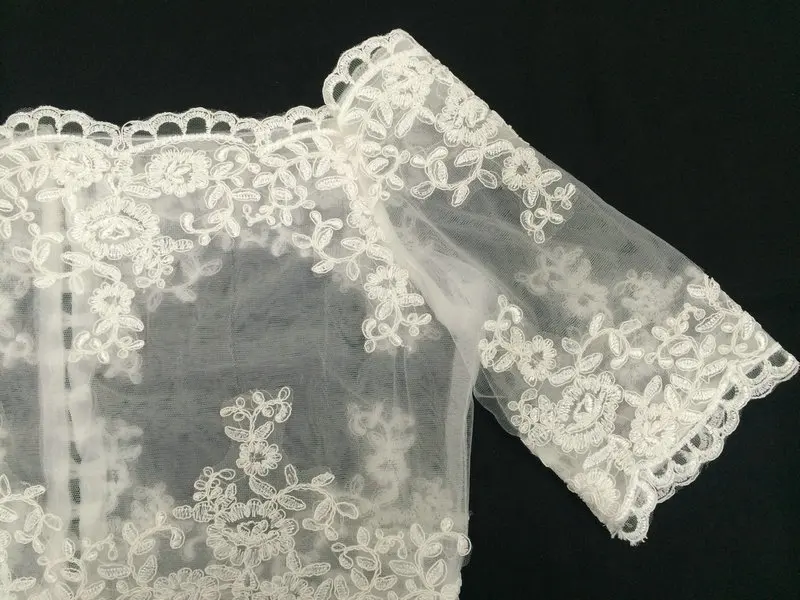 Mariage Аксессуары Свадебные Платья Половина Рукава Аппликация Кружева Свадебное