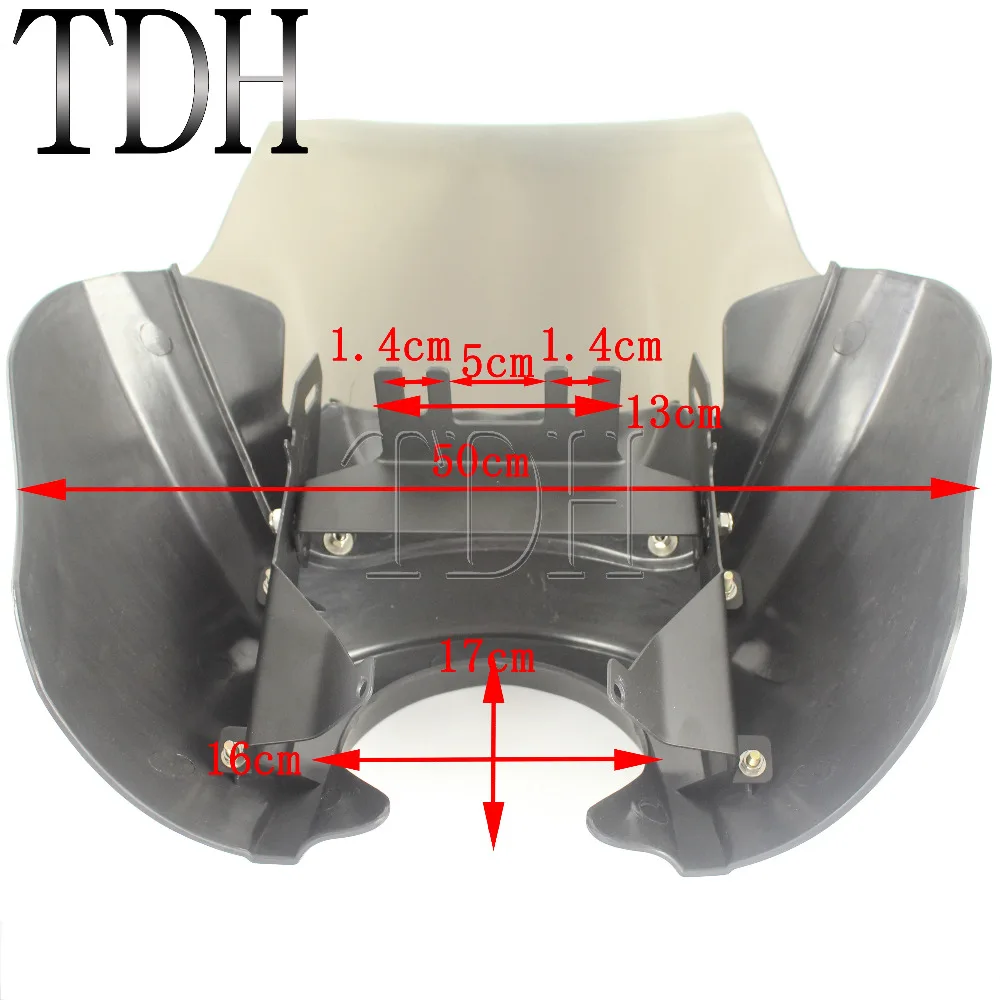 Черный обтекатель для передней фары лобового стекла мотоцикла передняя Harley Dyna Fat
