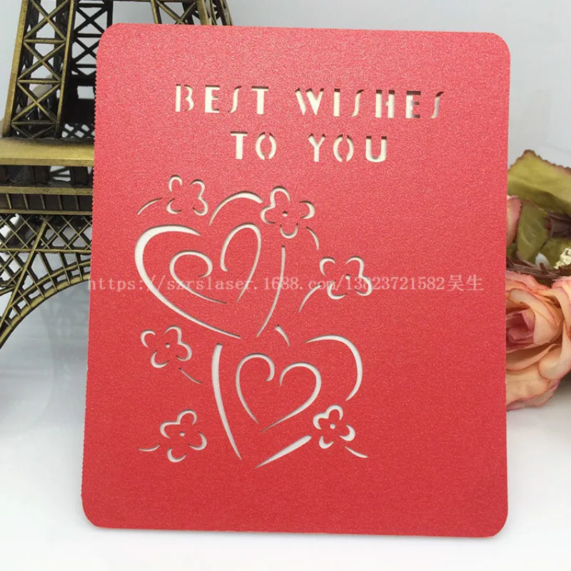 Creative Love Heart Vintage Style Greeting Card Postcard Birthday Gift Message Blank Inner Page Card50Pcs7zSH276 | Дом и сад