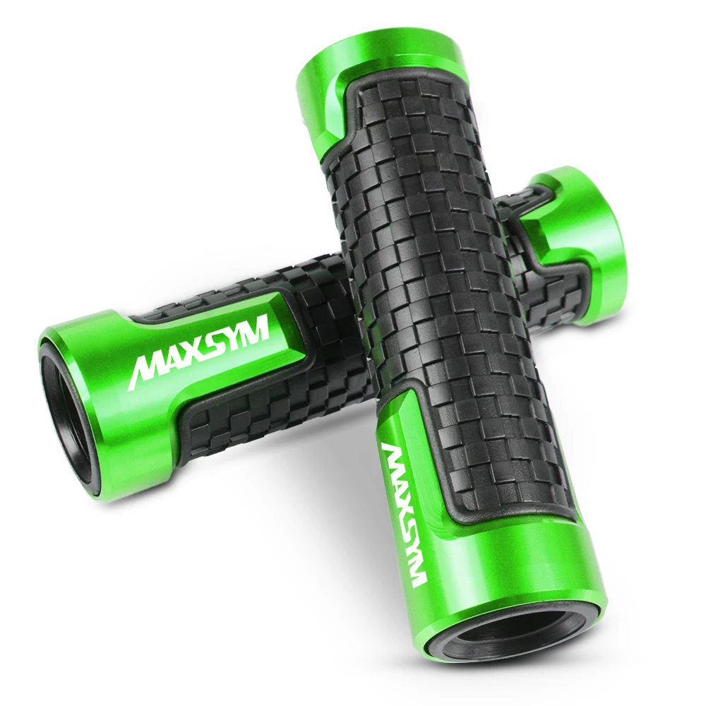 green Мотоцикл 22 мм Бар рукоятка ручки фиксаторы для Руля Мотоцикла Для Sym MAXSYM 400 400i 600 600i Макс подходит для всех лет - Цвет: green