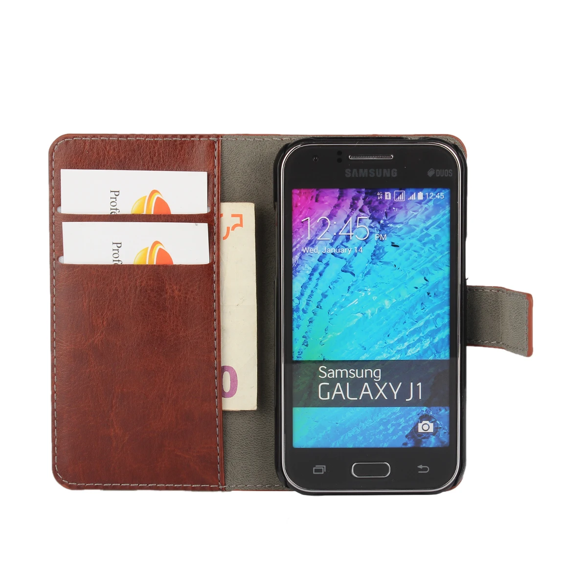Флип-чехол из искусственной кожи для Samsung J1 чехол с держателем карт Galaxy J100F