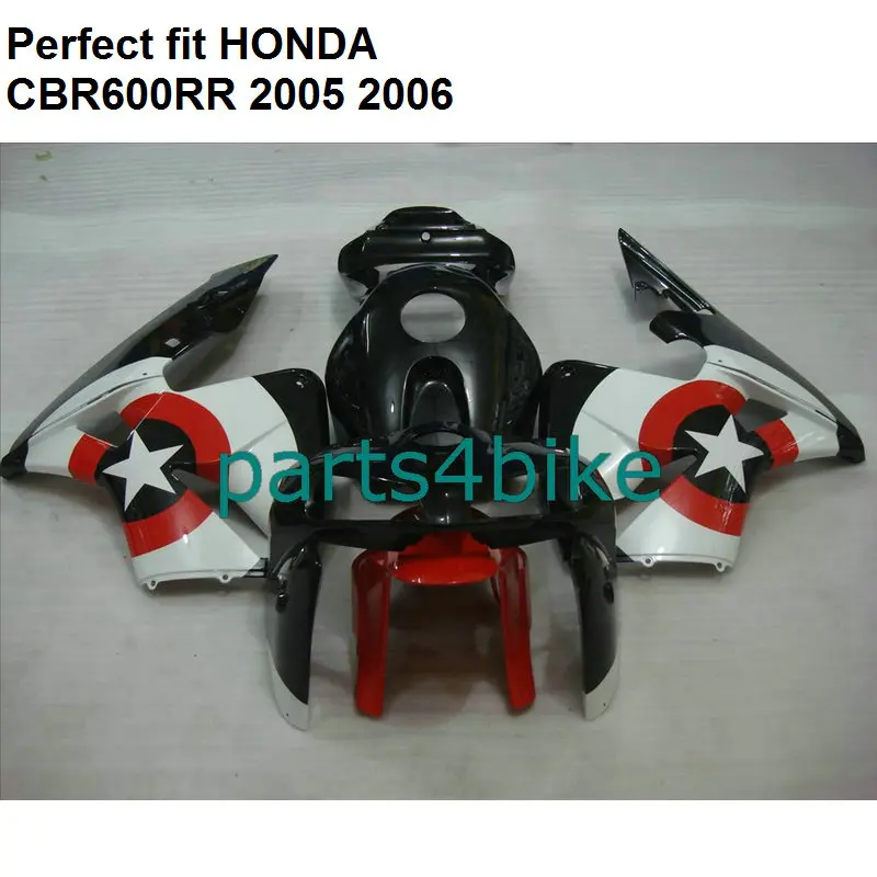 Комплект обтекателей для кузова Honda белый звездный черный CBR600RR 2005 2006 комплект CBR