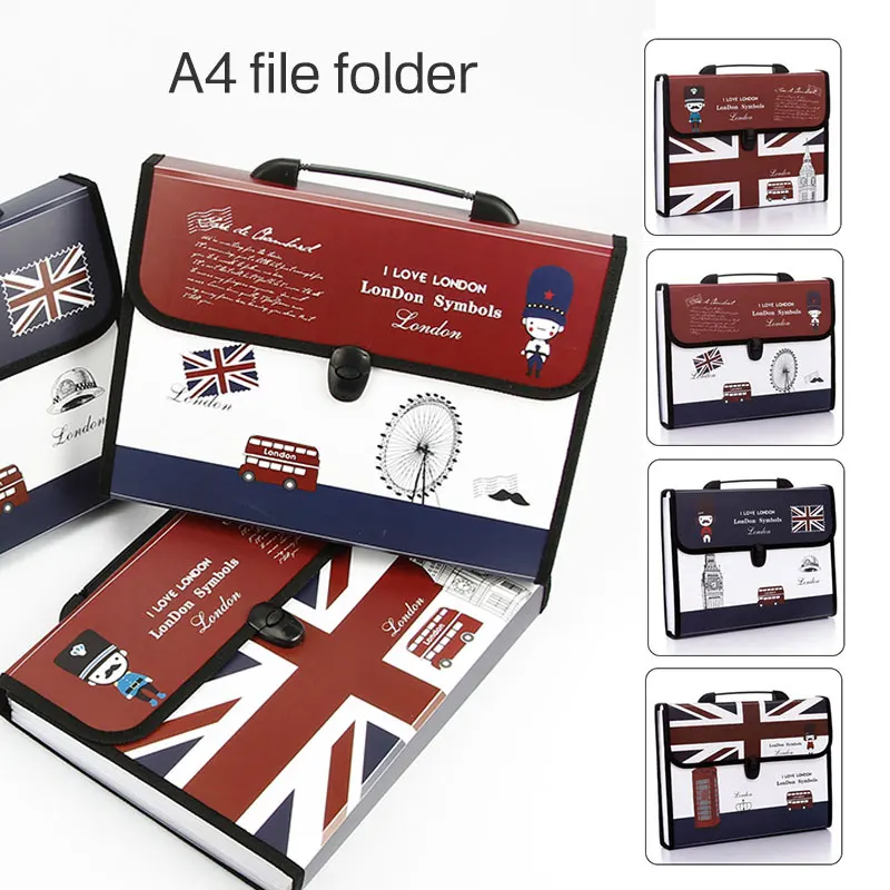 

File Organiser Expanding A4 Paper Display Bag Filing Business Case Multifunctional Stationery Office Supplies Storage Manager