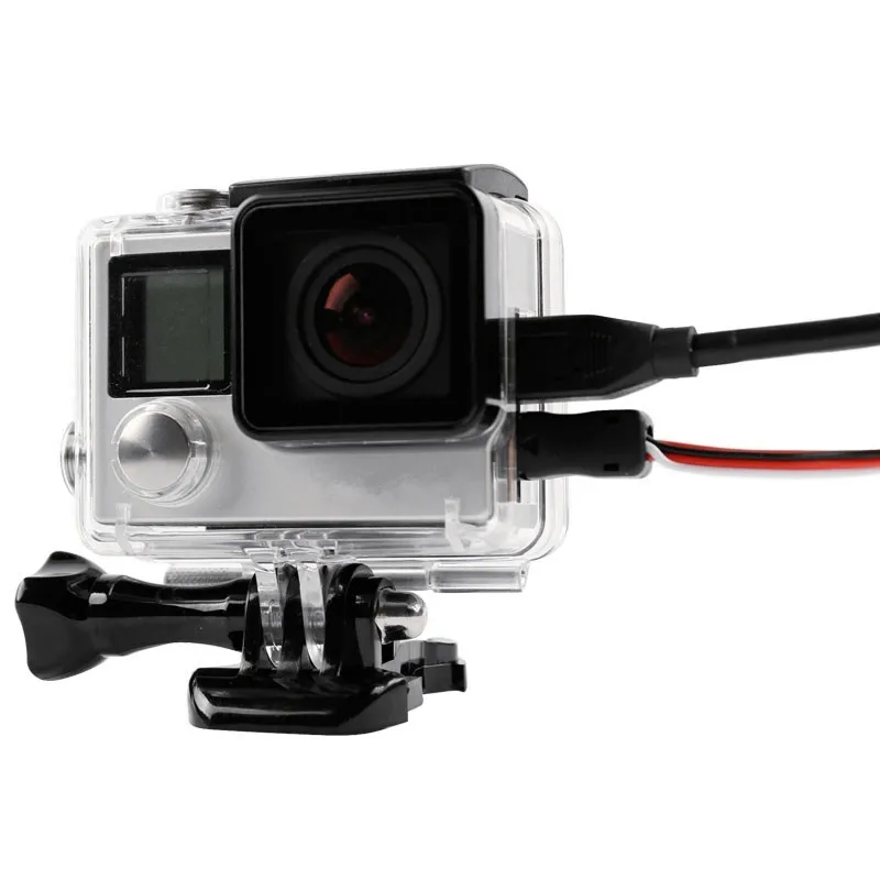 Для GoPro боковой открытый защитный чехол Корпус коробка Соединительный кабель для передачи данных для Go pro Hero 4 3+ чехол для экшн-камеры набор аксессуаров