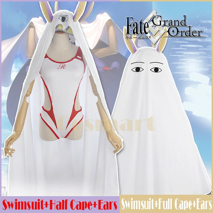 

Anime Fate Grand Order FGO Figure Nitocris Swimsuit+Cape+Ears 2 Styles Halloween Cosplay Costume For Women Outfit New 2017