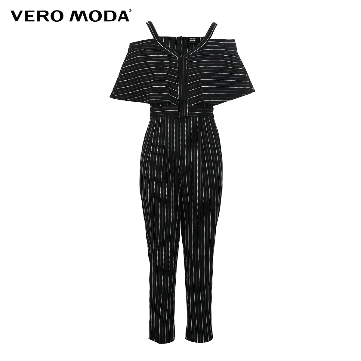 Комбинезон капри в полоску с открытыми плечами Vero Moda | 31839X505