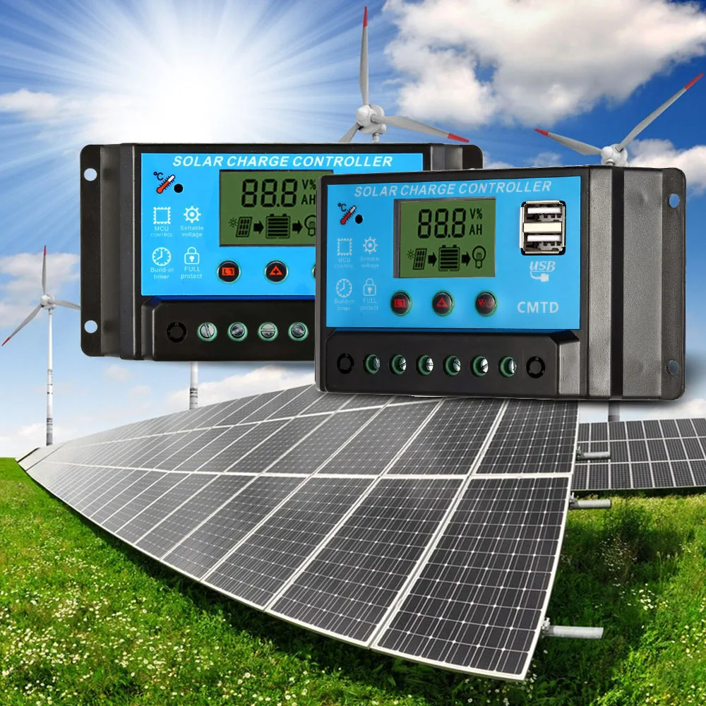 Контроллер заряда солнечной батареи с ЖК дисплеем 20 А 12 6 в|regulator 24|regulator solarcontrol code |