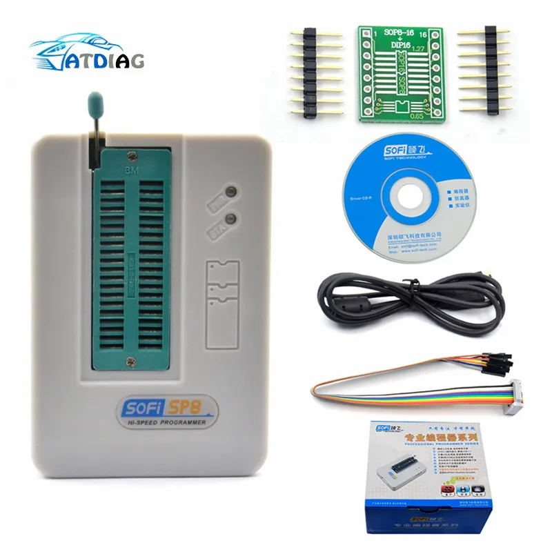 Профессиональный высокоскоростной USB программатор SOFI SP8 A EEPROM BIOS FLASH ISP 40 pin адаптер
