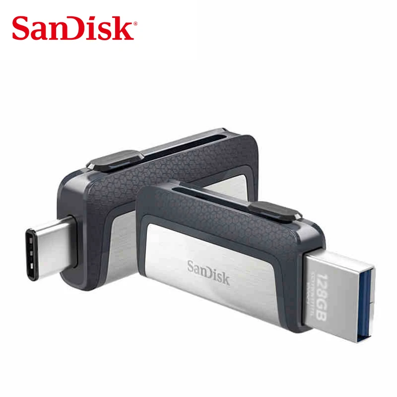 Двойной Флеш-накопитель SanDisk Тип-C USB флэш-накопитель USB3.1 Dual OTG SDDDC2 флешки 128 Гб 64 ГБ