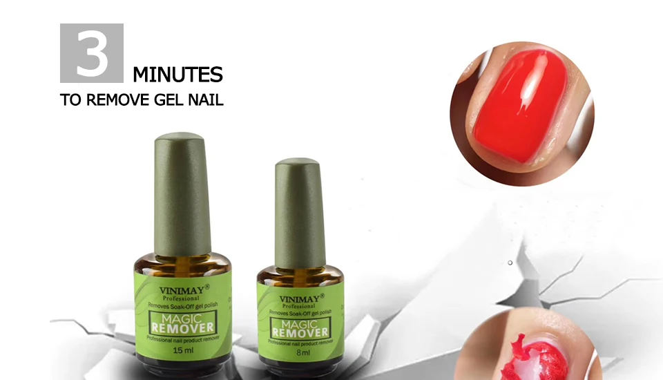 VINIMAY Burst Magic Remove УФ-гель для ногтей Magic Remover Soak off праймер для ногтей акриловый чистящий обезжириватель для лака для ногтей