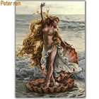 Алмазная живопись Питер Рен, вышивка крестиком, сделай сам, 5D полная круглаяквадратная Алмазная мозаика, вышивка, домашний декор, красивая раковина ангела