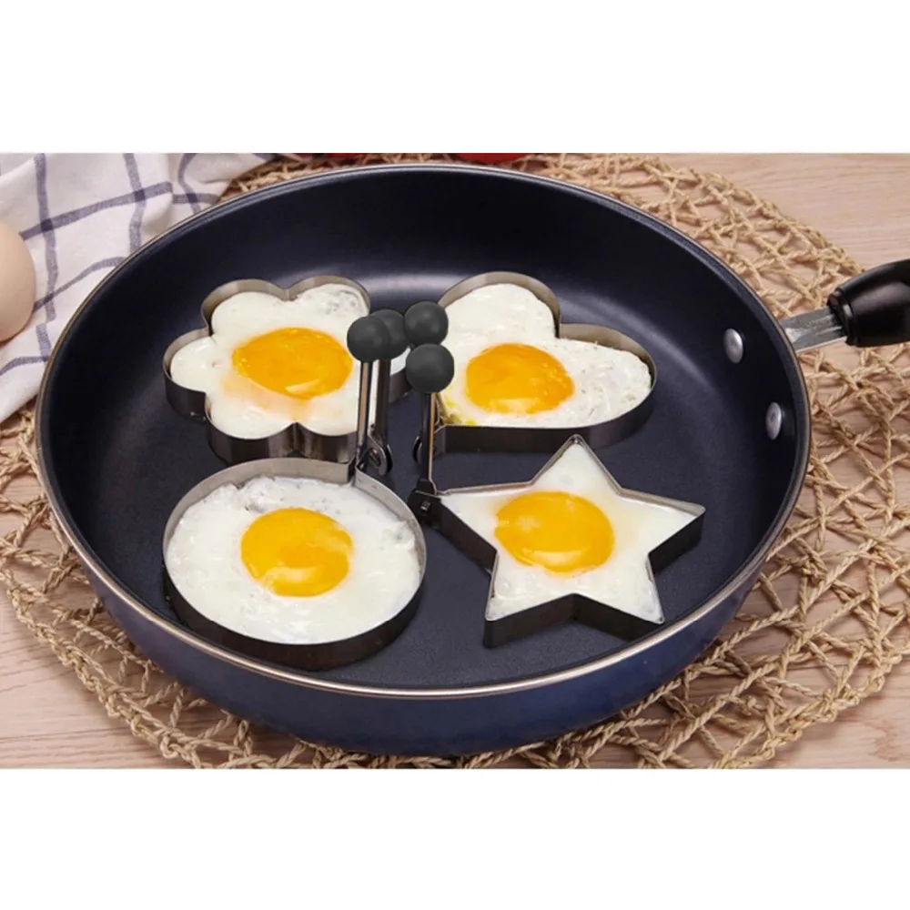 Behogar 1 набор (4 шт.) мулити использование омлет из нержавеющей стали жареное яйцо