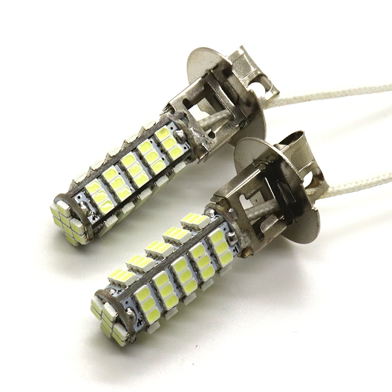 2 шт. белый H1 H3 1206 3020 68 автомобиля SMD LED туман лампа авто свет дневных Бег с
