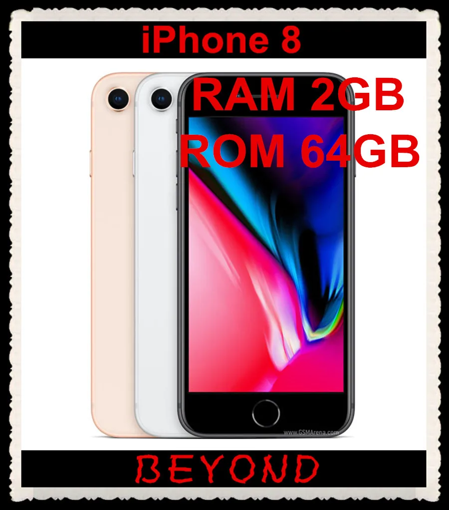 Apple iPhone 8 заводской разблокированный мобильный телефон LTE 4,7 дюймов шестиядерный IOS A11 12 МП ОЗУ 2 Гб ПЗУ 64 Гб отпечаток пальца iPhone8