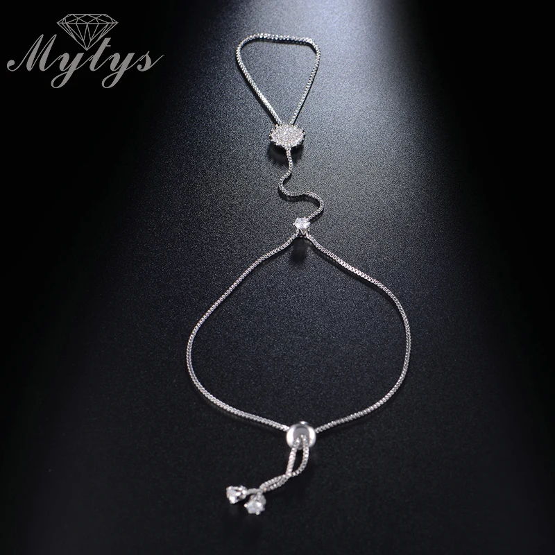 Mytys Новая Мода ведомого Браслет футляр для браслета цепи из белого золота