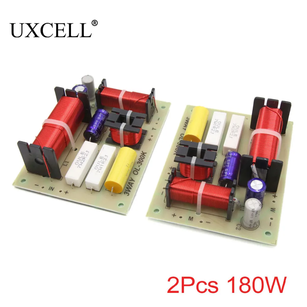 UXCELL 2 шт. 180 Вт 3 полосный аудио динамик разделитель частоты фильтр