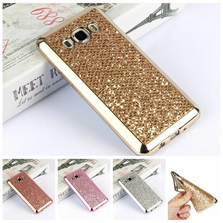 Luxury Glitter Bling Silicone Case For Samsung Galaxy S4 S5 S6 S7 Edge S8 A5 A3 2016 J3 J5 J7 2017 J2 Prime Grand Neo Plus Cover |