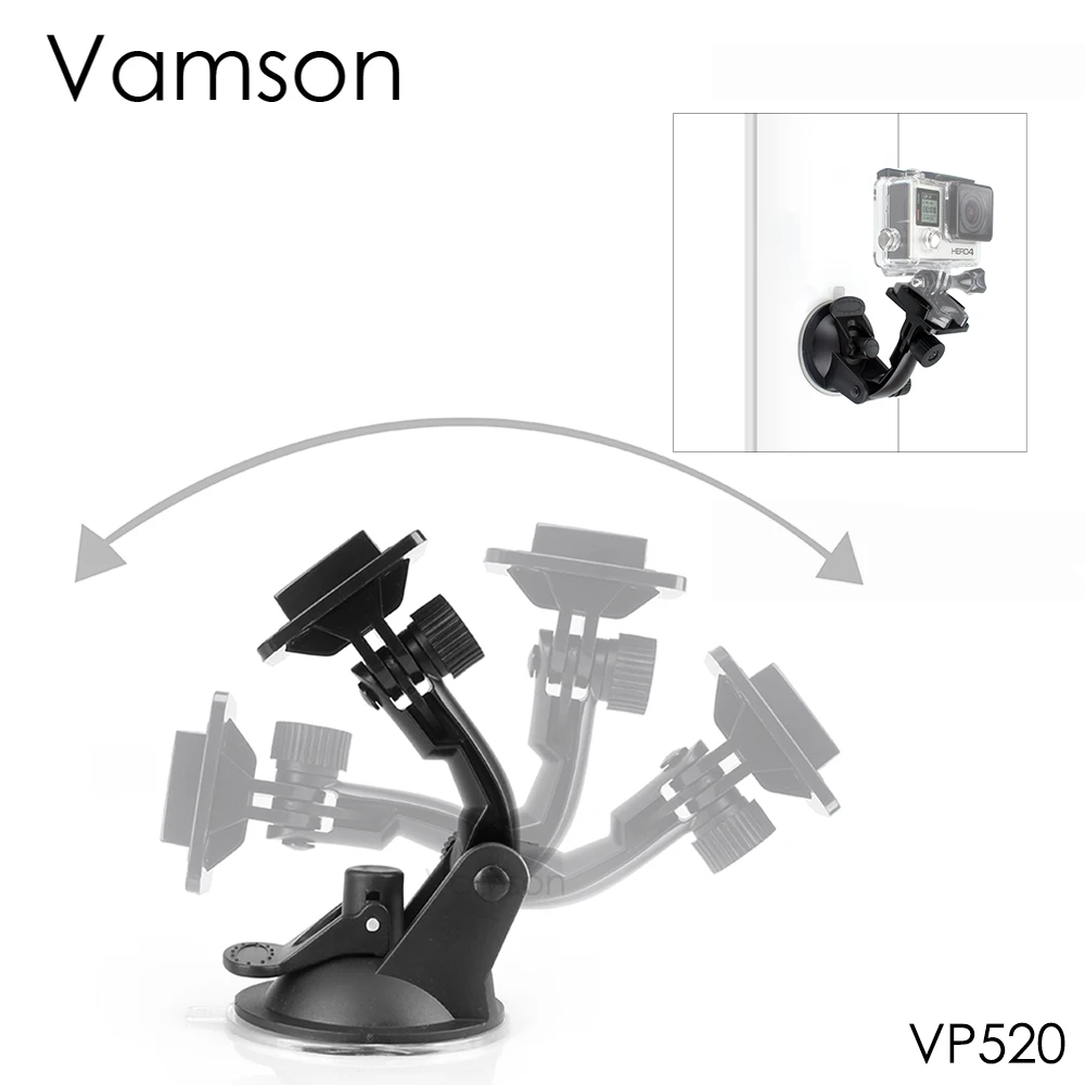 Аксессуары Vamson для Go Pro автомобильное крепление на присоске лобовое стекло Gopro Hero