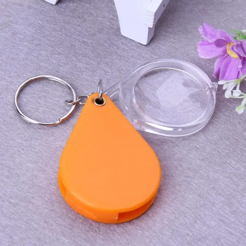 10X Plastic Mini Magnifier Reading Glass Folding Keychain Handheld Magnifying Loupe Key Parts Item | Инструменты
