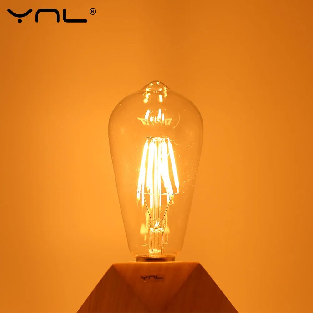 Retro E27 LED Light Bulb 2W 4W 6W 8W 220V 240V ST64 Antique Filament Vintage Edison Bulbs | Лампы и освещение
