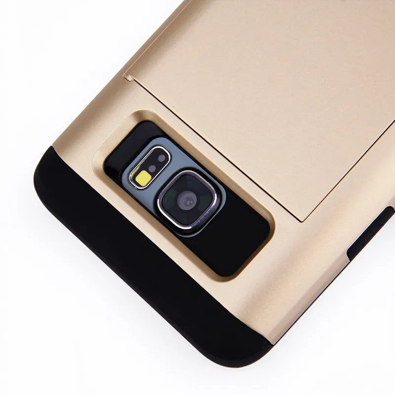 Shockproof Armor Wallet Case For Samsung Galaxy S8 Plus Card Slot Holder Protective Back Cover Note 7 5 4 3 S5 S4 Men |
