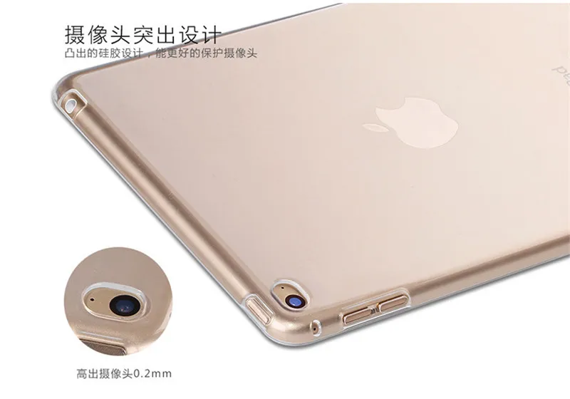 Мягкий силиконовый чехол для нового iPad, 9,7 дюймов, чехол для 9,7 дюймов, чехол для iPad, анти-шок, защита от падения для iPad