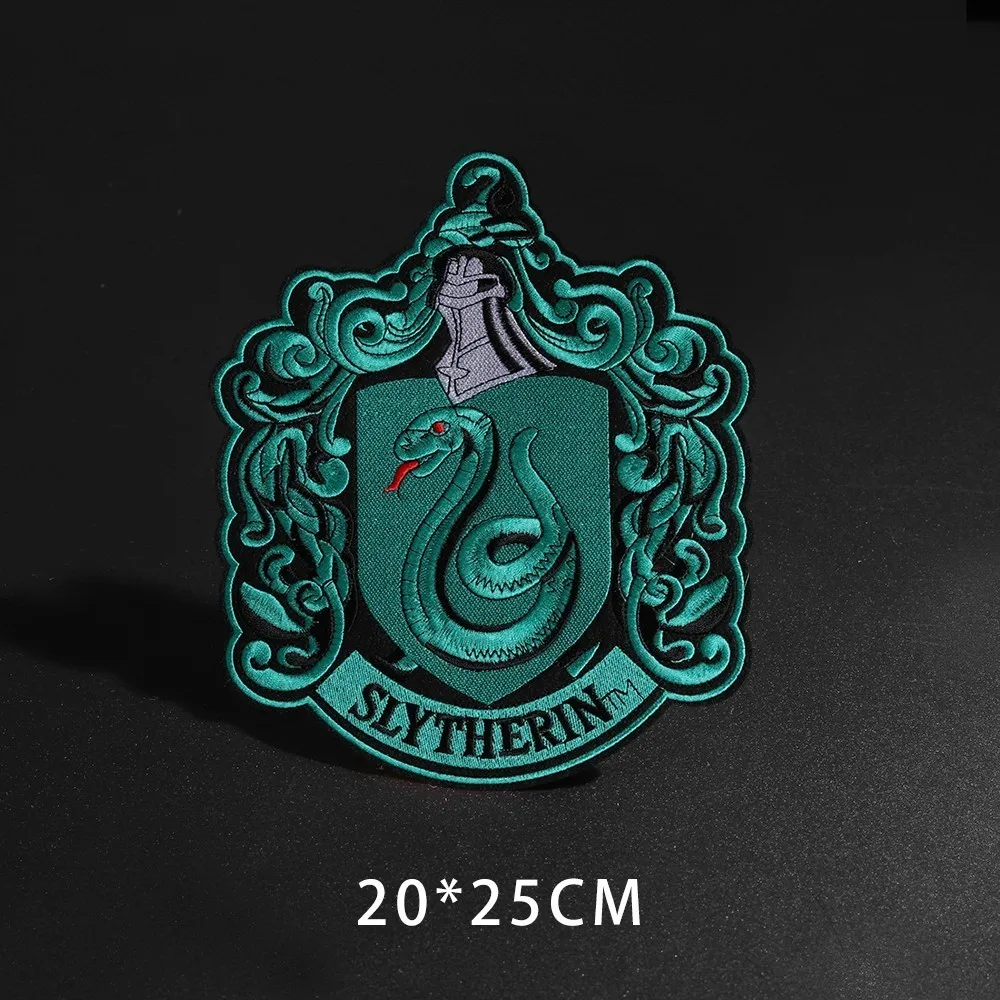 Новые магические значки-патчи для одежды, железные наклейки Ravenclaw Gryffindor Slytherin Hufflepuff Diy