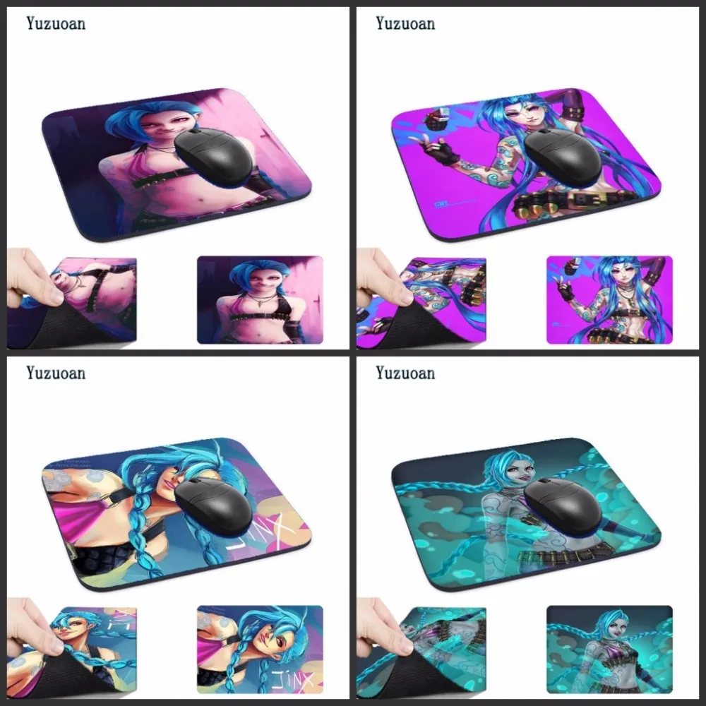 Игровой коврик для мыши Yuzuoan Jinx league of legends большой Самый дешевый компьютерный