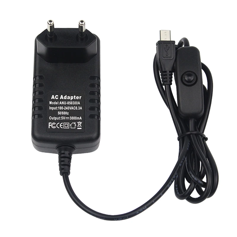 5V 3A Raspberry Pi 3 Model B + кнопка переключения питания адаптер Micro USB порт для plus|port micro usb|port