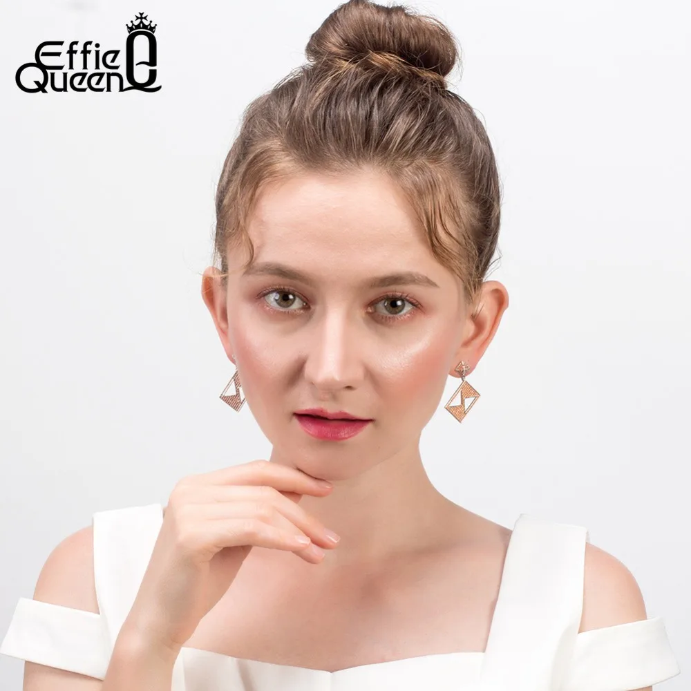 Effie Queen Романтический Для женщин серьги игральных карт покерные AAA красный циркон
