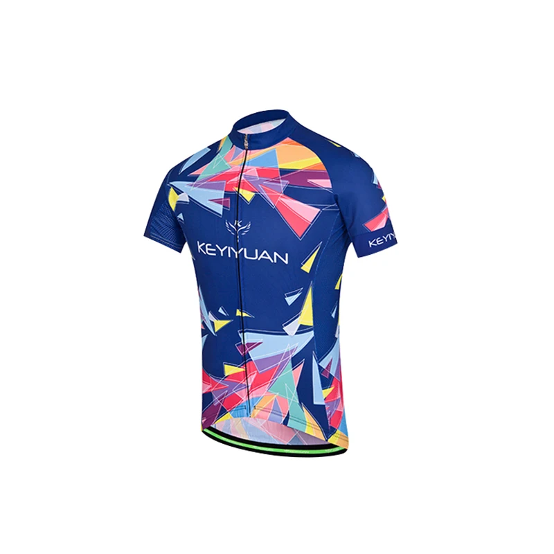 

KEYIYUAN Cycling Men's Short Sleeve Top Summer Bike Mountain Bike Speed Drives Outdoor Sportswear Breathable Cycling Clothes
