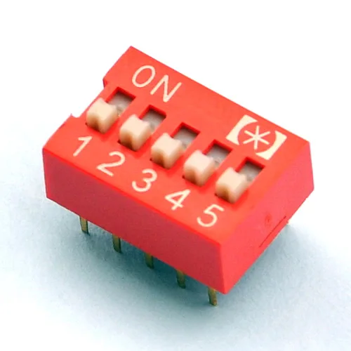 

( 100 pcs/lot ) 5 Way DIP Switch, 5 Position 10 pin PCB Mountable