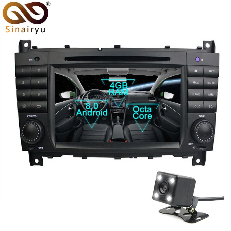 Android 8 0 автомобиль DVD gps для Mercedes Benz C Class W203 2004 2007 c200 C230 C240 C320 C350 CLK w209 2005 сел Navi