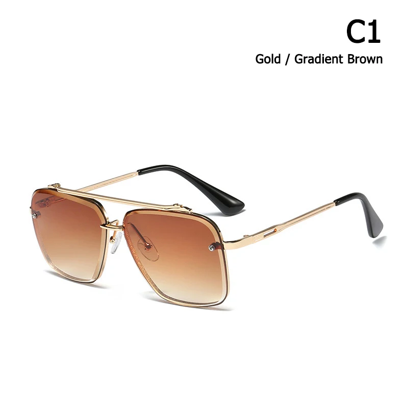 C1 Gold Brown JackJad модные классические Mach Six стильные градиентные солнцезащитные очки крутые Мужские Винтажные брендовые дизайнерские солнечные очки Oculos De Sol 95527 - Цвет линз: C1 Gold Brown