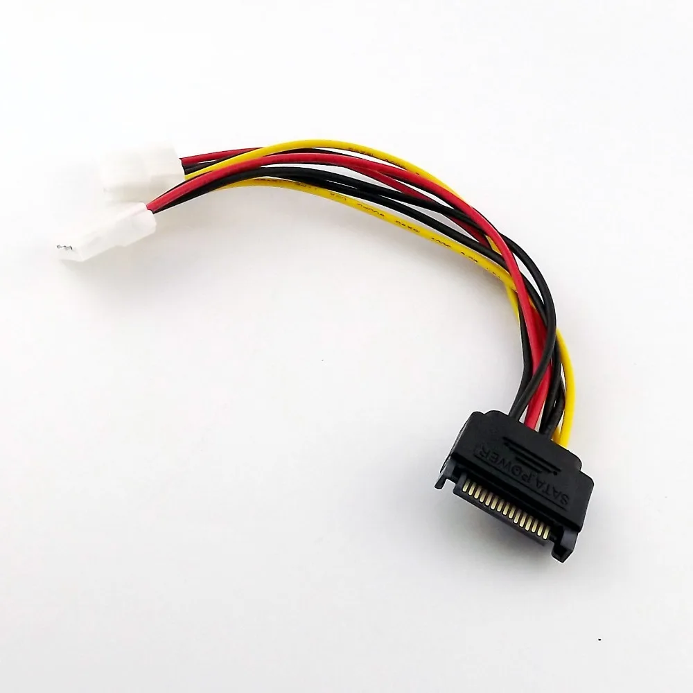 10-контактный двойной 4-контактный разъем Molex IDE Power Drive на SATA 15-контактный штекер