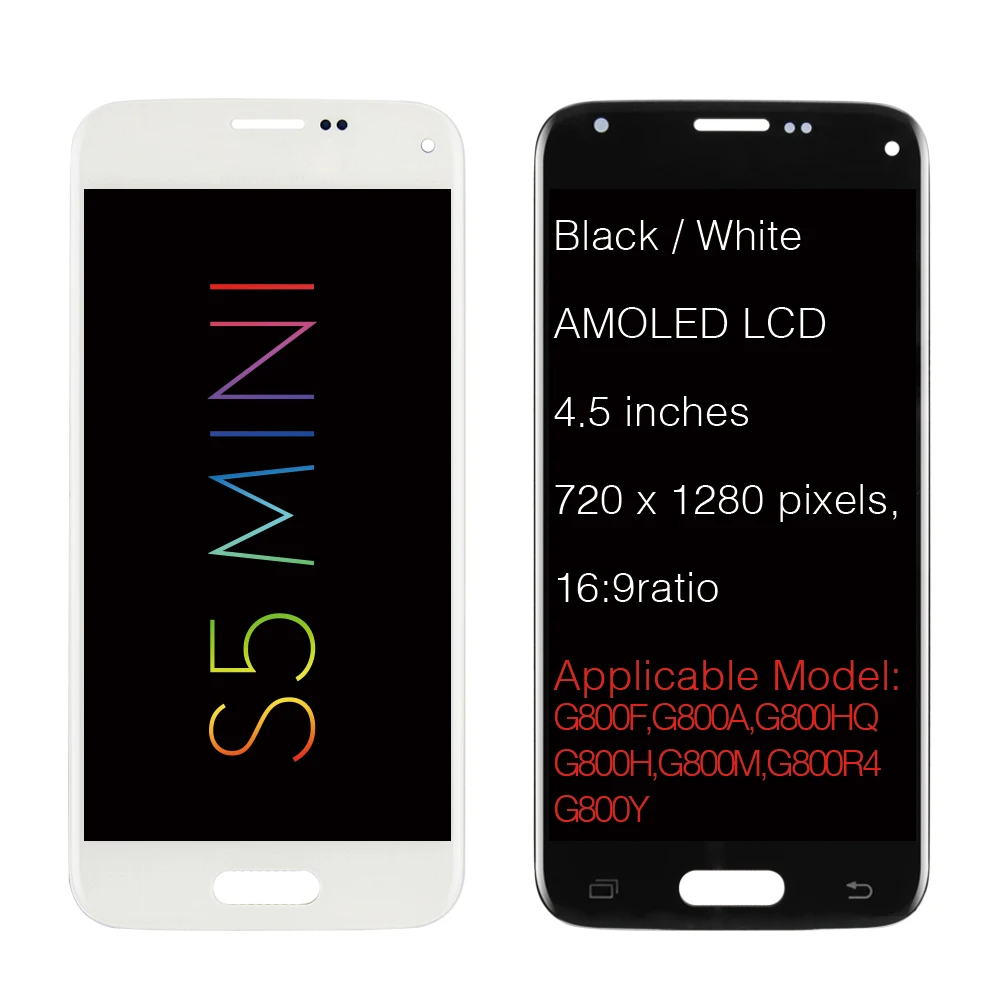 4 5 ''AMOLED/OLED/TFT для Samsung Galaxy S5 Mini G800 G800M G800F G800H ЖК дисплей сенсорный экран