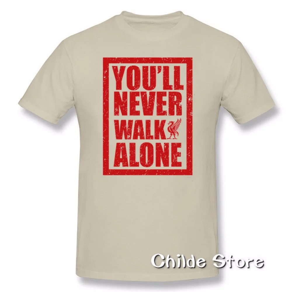 Лидер продаж Мужская модная футболка с принтом вы никогда не будете ходить одна