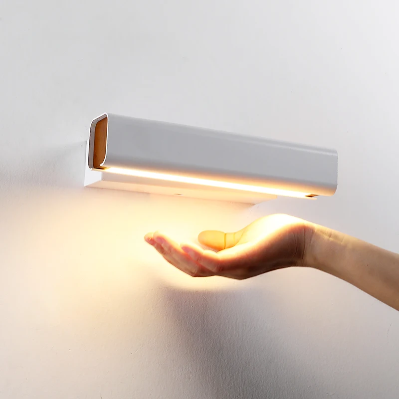 Modern minimalist aluminum + solid wood bedroom bedside wall lamp rotating LED personality creative aisle corridor | Освещение