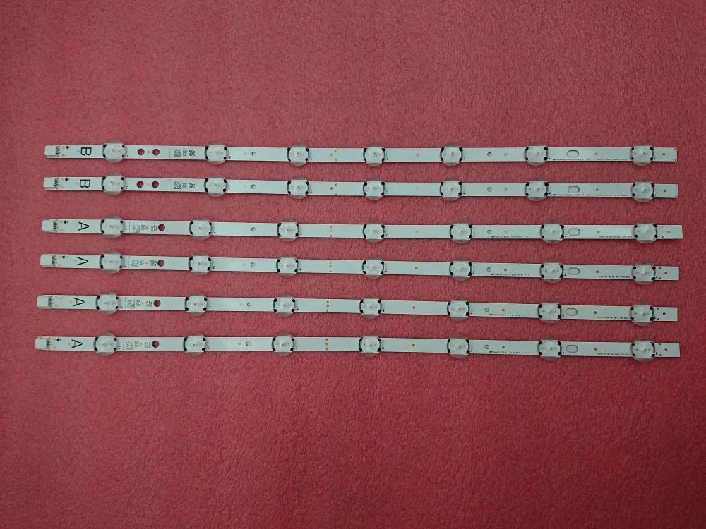 6 шт Светодиодная подсветка полосы для Toshiba 49U5863DB 49U6763DA 49U6763DB 49U5766DB VESTEL 49 UHD DRT VNB A B
