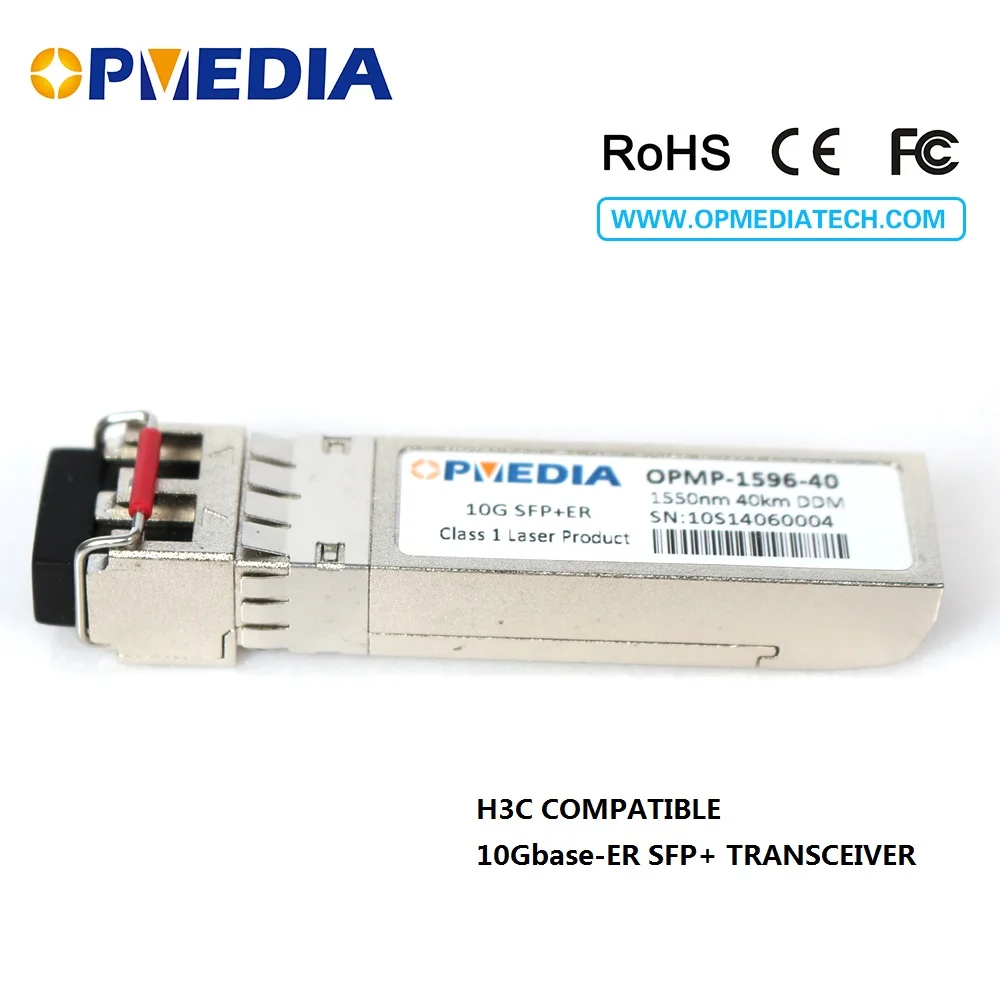 

Equivalent to H3C 10G 1550nm 40km SFP+ optical module with dual LC connector and DDM function,10GBASE-ER SFP+ transceiver