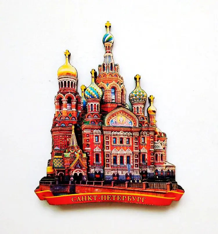 002 СПБ, русский набор кукол Деревянные 3D магниты на холодильник туристические сувениры холодильник магнитные наклейки домашний декор - Цвет: 002