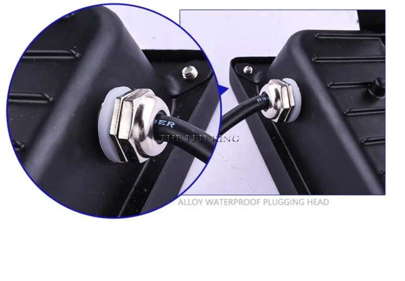 Светодиодный прожектор светильник 20W 50W 100W 200W 220V 240V заливающее светильник IP65 Водонепроницаемый наружной стены отражатель светильник ing Сад Квадратный точечный светильник