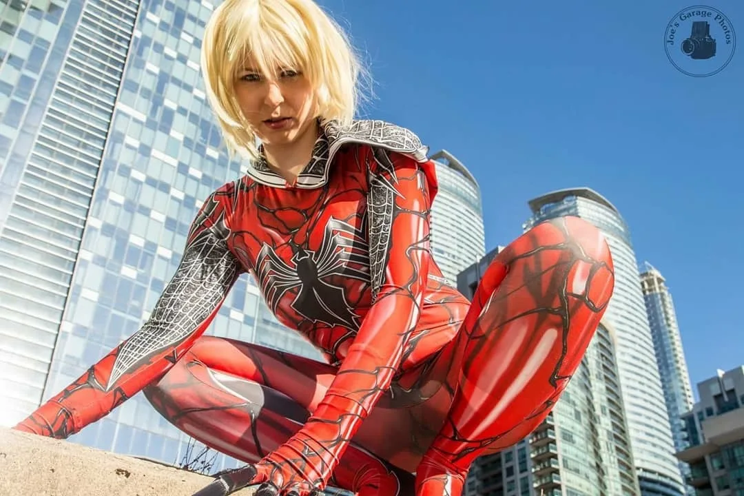Gwenom Gwen Spide-rman Высококачественная женская шапка для косплея Человека-паука Гвен с L body кальсоны love live cosplay