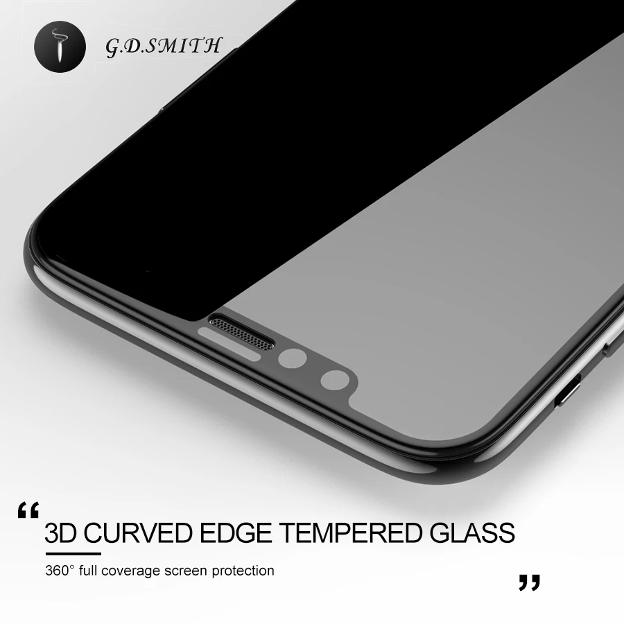 G. D. SMITH полное покрытие 3D закаленное стекло экран протектор для iPhone x/xr защитное