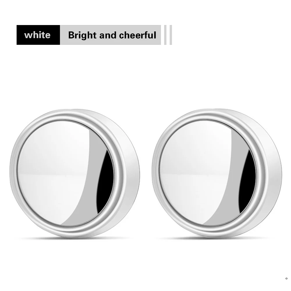 White2Pcs 360 градусов универсальное зеркало для слепых зон автомобиля Горячая Распродажа бескаркасное ультра-тонкое широкоугольное круглое выпуклое зеркало заднего вида - Цвет: White2Pcs