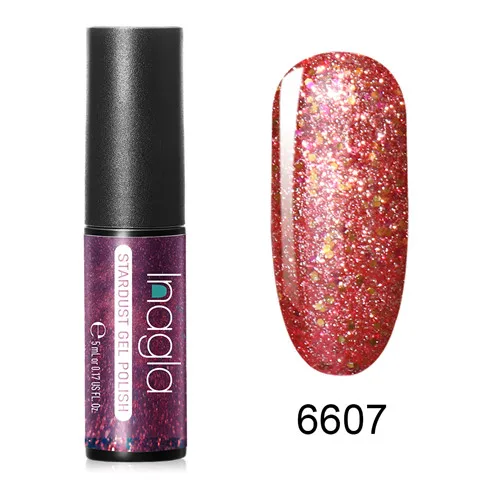 Inagla Starry Series Nail Polish 5ml Red Gold Blue Soak Off UV Gel Polish Glue Lacquer Manicure Nail Art Varnish Tool - Цвет: 6607