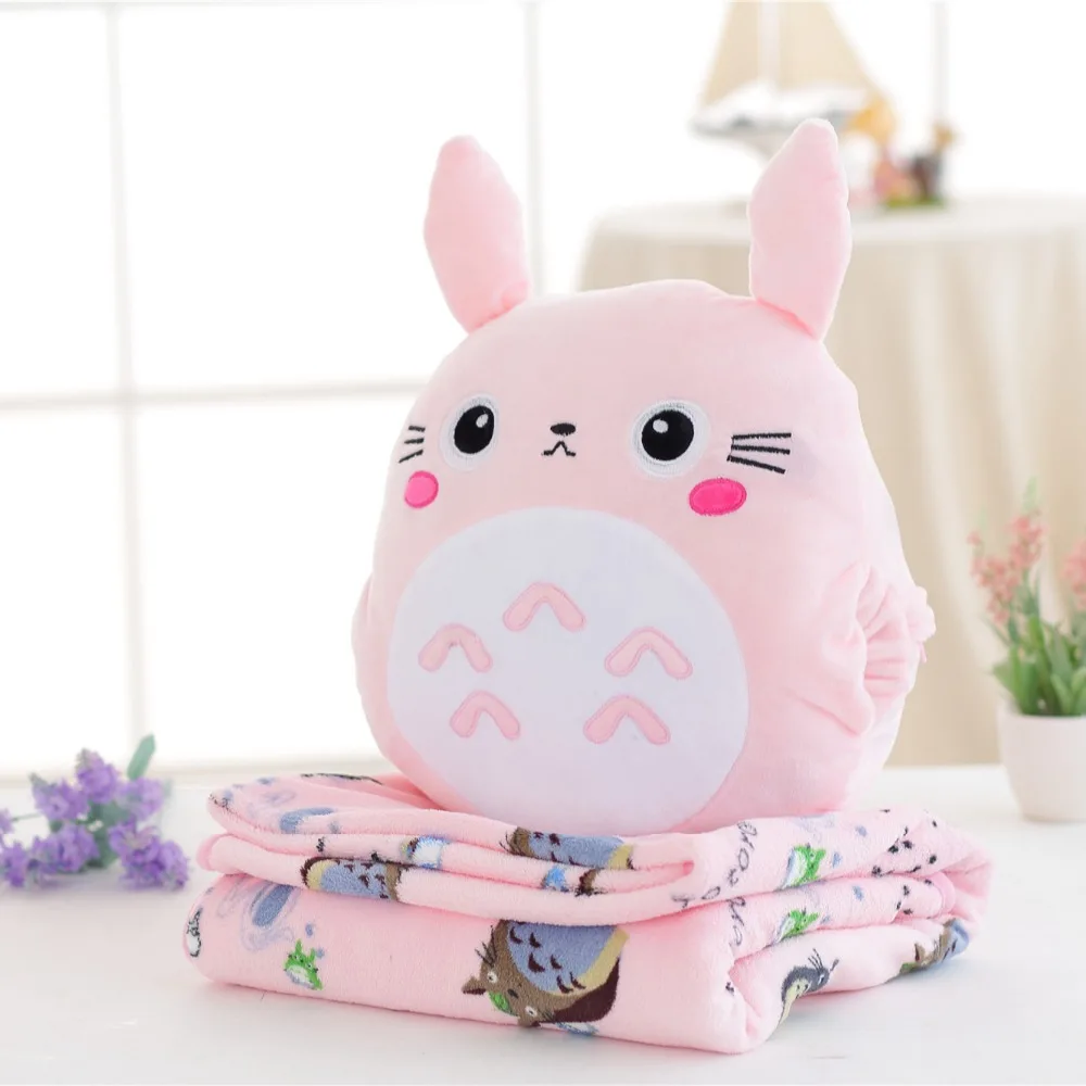 Totoro плюшевая игрушка МИЛЫЙ Тоторо мягкая подушка с одеялом 3 в 1 игрушечная