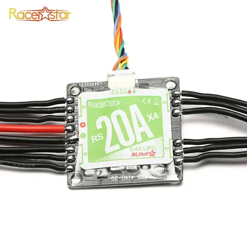 Racerstar RS20Ax4 20A 4 в 1 Blheli_S Opto ESC 2 4S поддержка Oneshot42 Multishot для FPV Racer|20a esc blheli|20a escesc 20a |