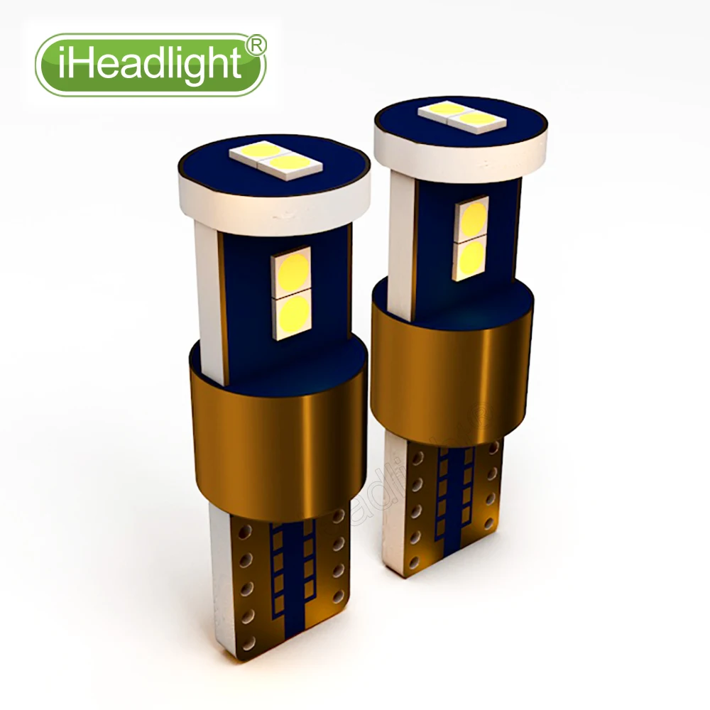 4 шт. Автомобильные светодиодные лампы T10 194 W5W Canbus 6 smd 3030 парковочные супер яркие